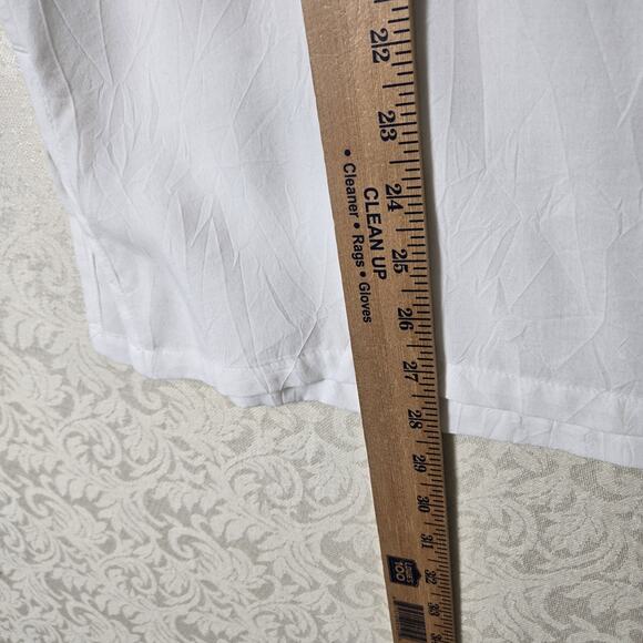 Jams World Tank Top sz XL White Sleeveless Side Slits - Picture 12 of 13